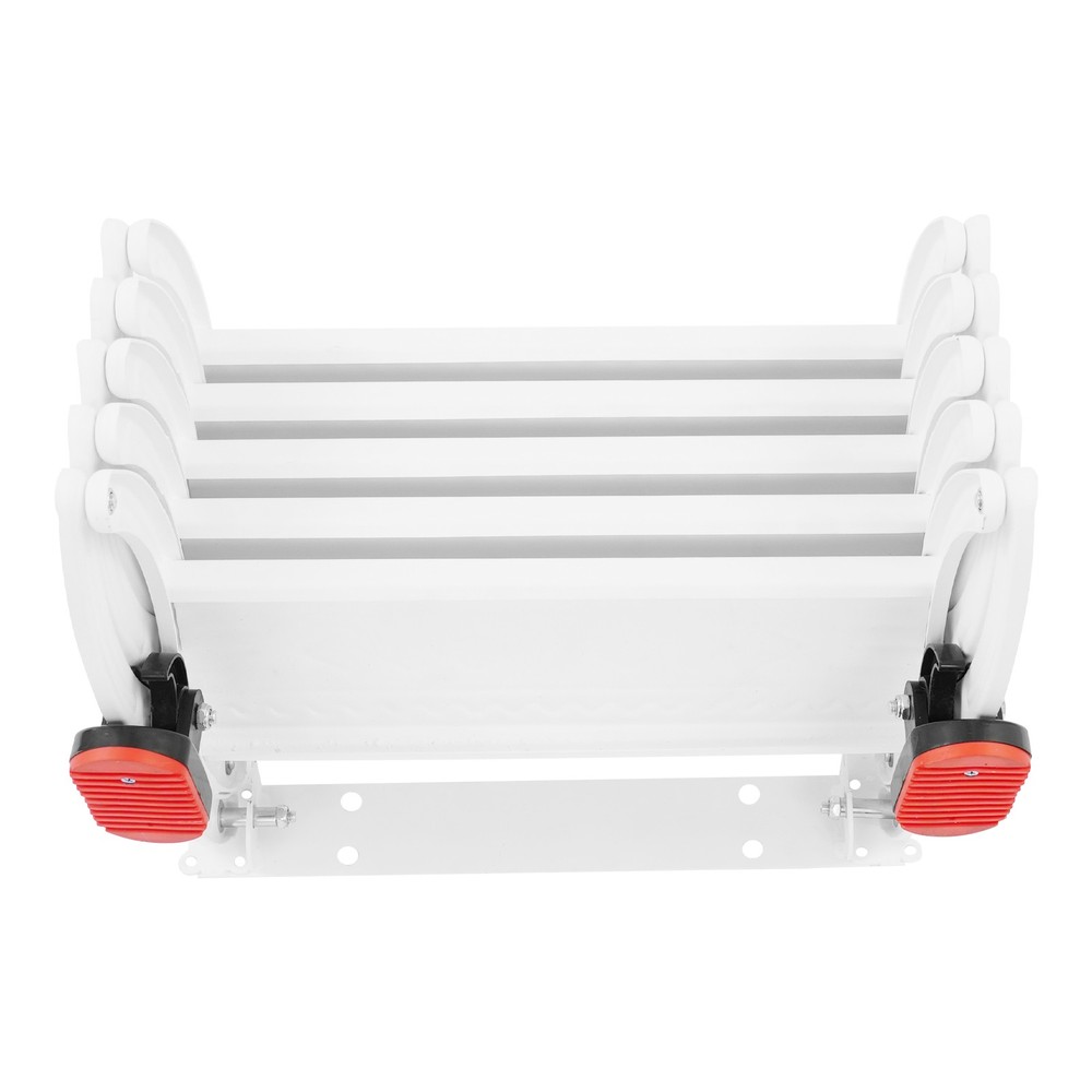 5-Step Wall Mounted Folding Ladder, Retractable Telescoping Step Folding Stair