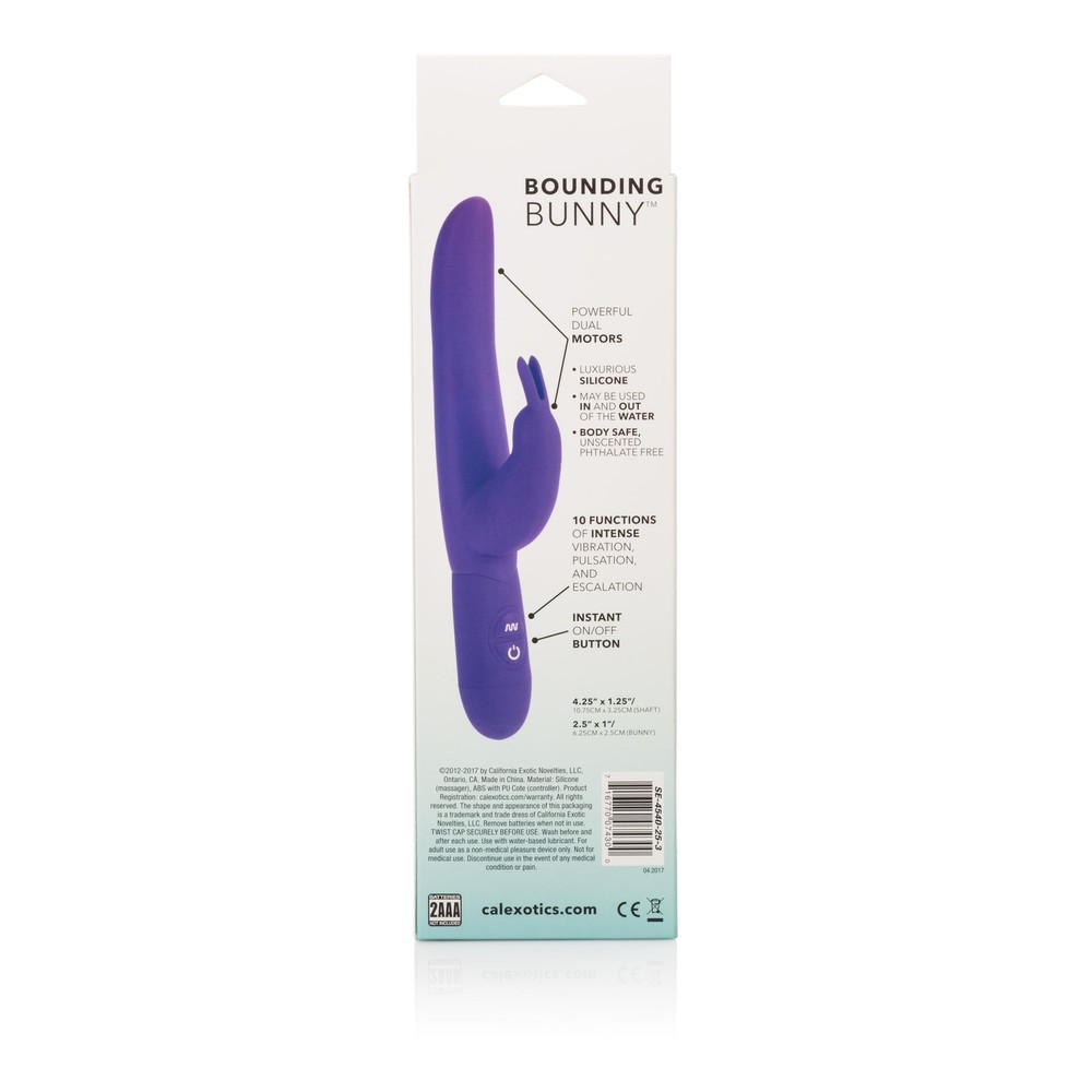Calexotics Bounding Bunny 10 Function Vibrator Silicone Dual Motors