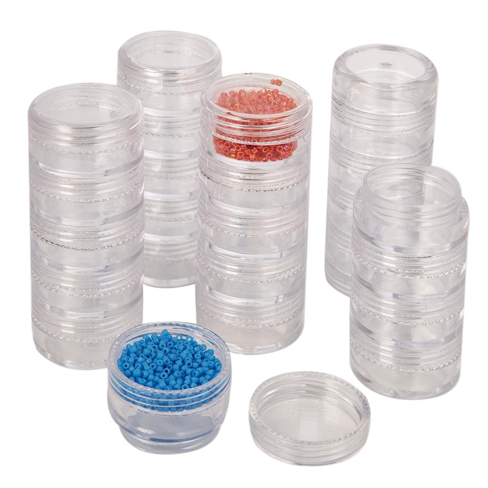 The Beadsmith Personality Case, Clear Plastic Bead Storage Case with 25 clear