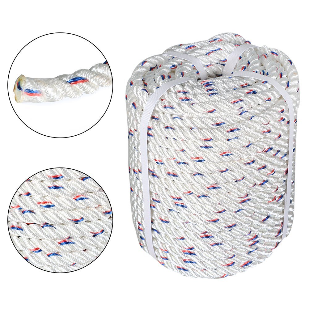 150ft Double Braid Polyester Rope Rigging Rope 5/8" 7200lbs Breaking Strength US