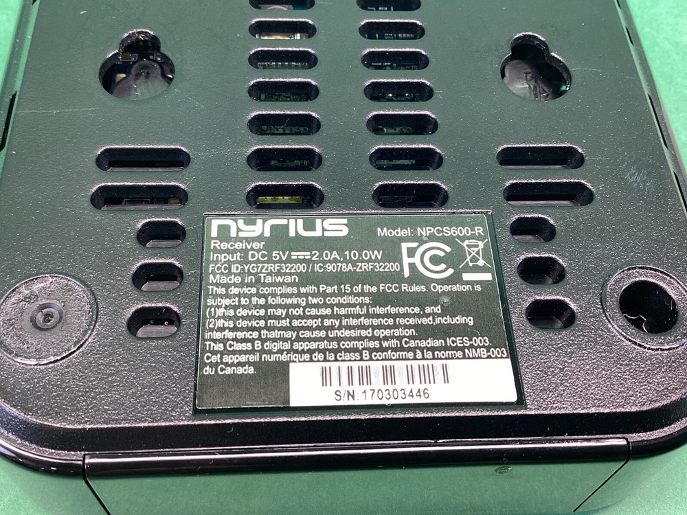 Nyrius NPCS600-R, NPCS-600-T Transmitter and Receiver