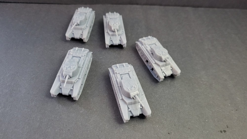 HO Scale Soviet BT-7 tank platoon X5 1/87th Scale