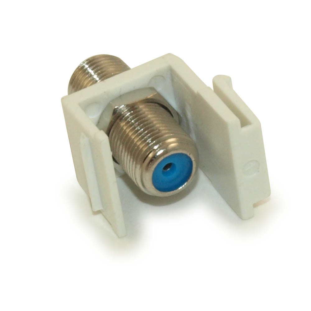 Keystone Jack Insert/Coupler Type: Coax F-Type 2.4Ghz HIGH SPEED White