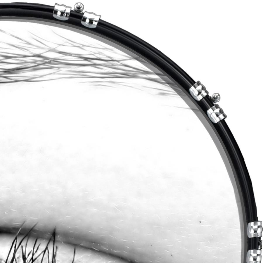 20" Custom Bass Kick Drum Front Head Graphical Eye White