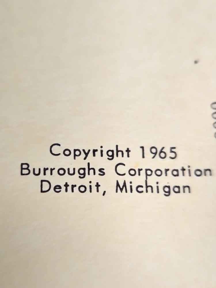 1965 Burroughs Accountant Machines Computing Calculators - Field Engineer 