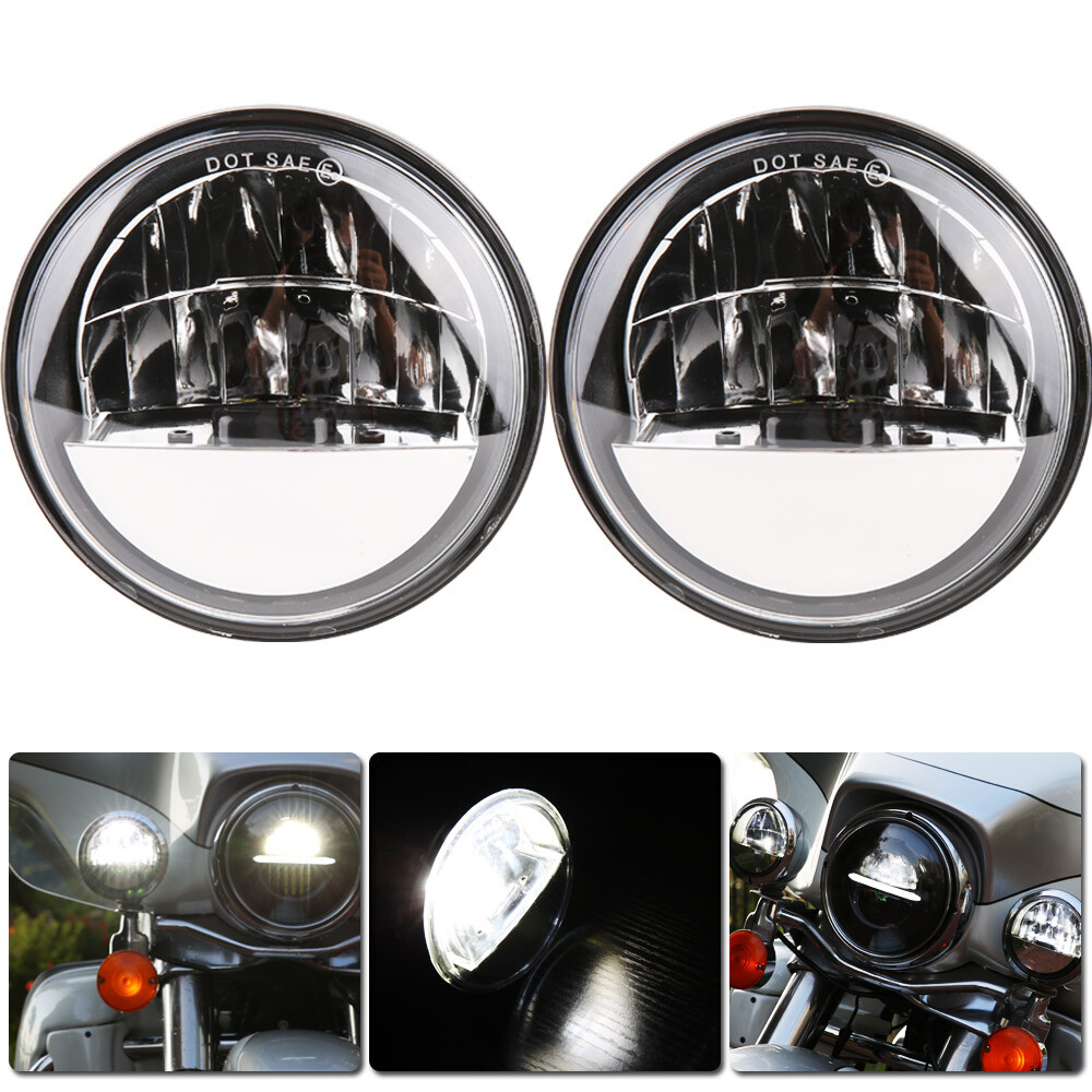 For Harley Davidson Electra Glide Ultra Classic 7" LED Headlight + Passing Light