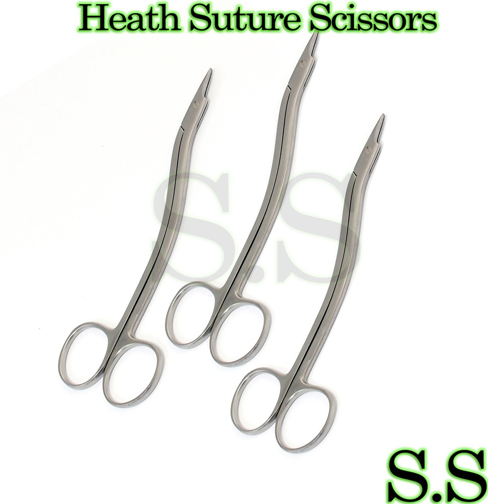 3 Pieces Heath Suture Scissors 6.25" Surgical Instruments new