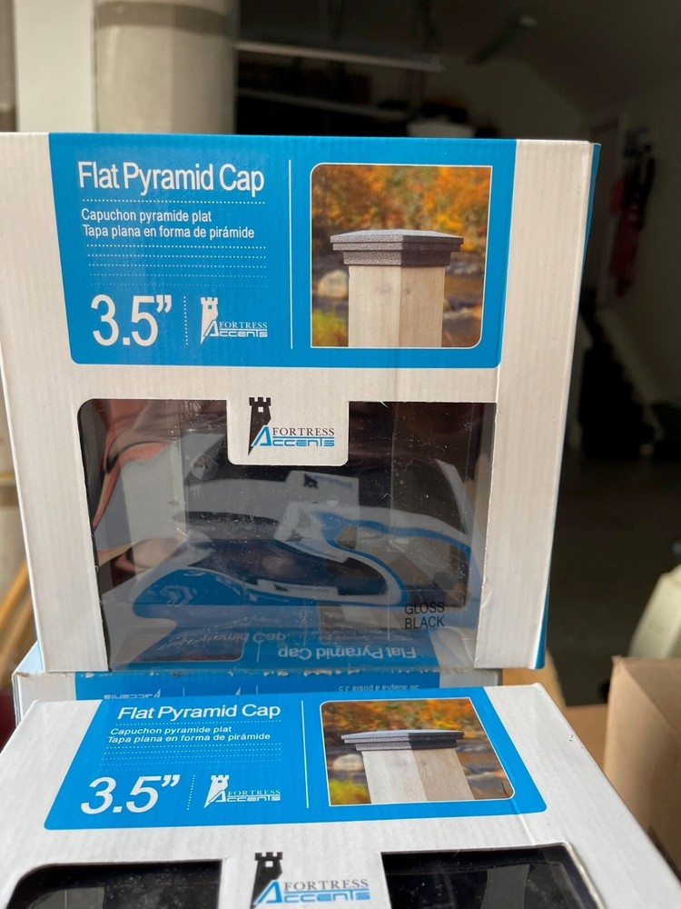 deck post caps 3.5" x 3.5" (4x4) can be equipped with hidden LED light source  