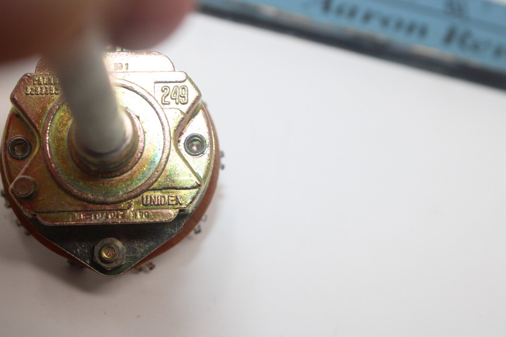 TWO Unidex 249 10 Position 1 Pole Rotary Switch