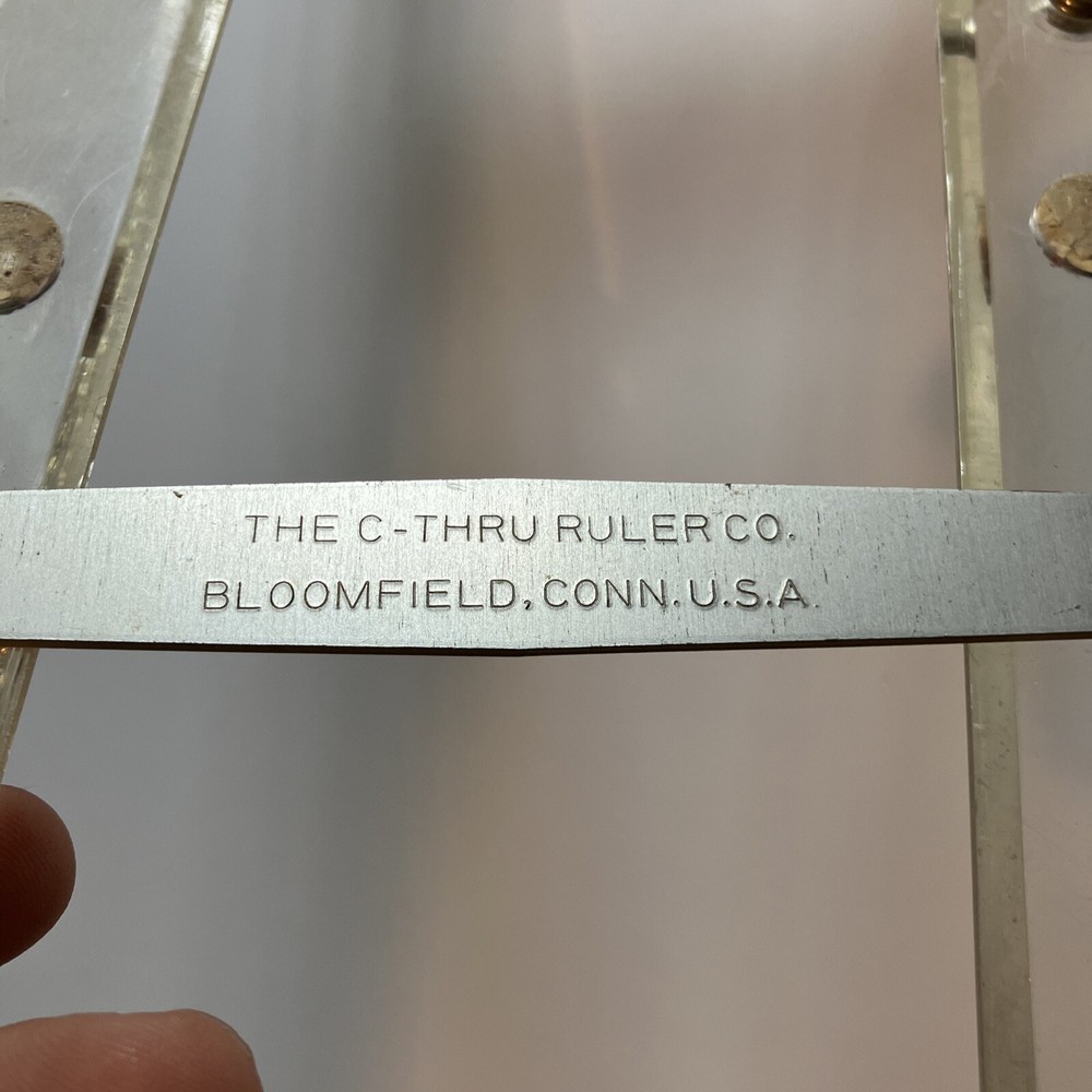 Vintage The C-Thru Ruler Co. TS-657 Drafting Tool Engineer Architect 15"