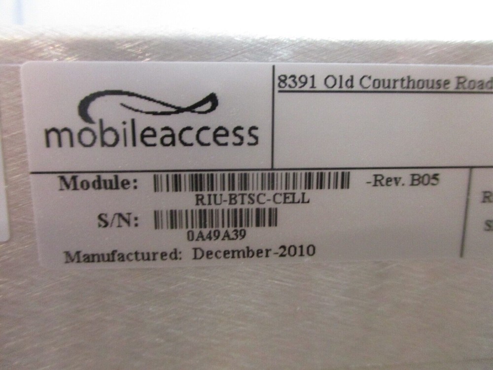 Mobileaccess BTS Conditioner RIU-BTSC-CELL Rev. B05 Used