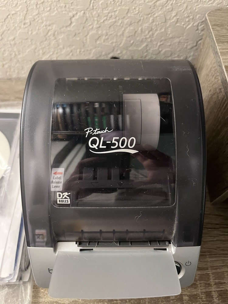 Brother QL-500 EC Thermal Label Printer & P-touch Labeler Bundle W Cords Tested
