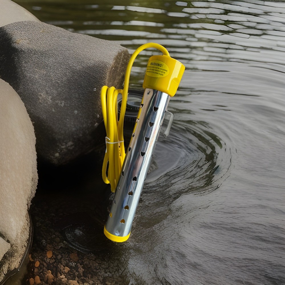 Immersion Water Heater 1500W Bucket Boiler Stainless Steel With LCD Thermometer