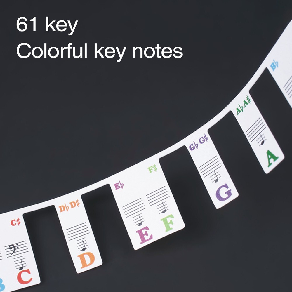 61 key Piano Keyboard Tone Sticker No paste required 85cm Learn Notation