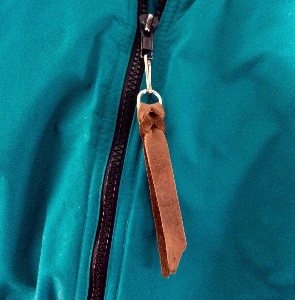 Leather Zipper pull, braided zipper pull, purse zipper pulls, coat zipper pulls