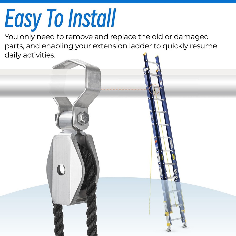 31-12 Extension Ladder Pulley Replacement Kit Compatible with Werner Silvery