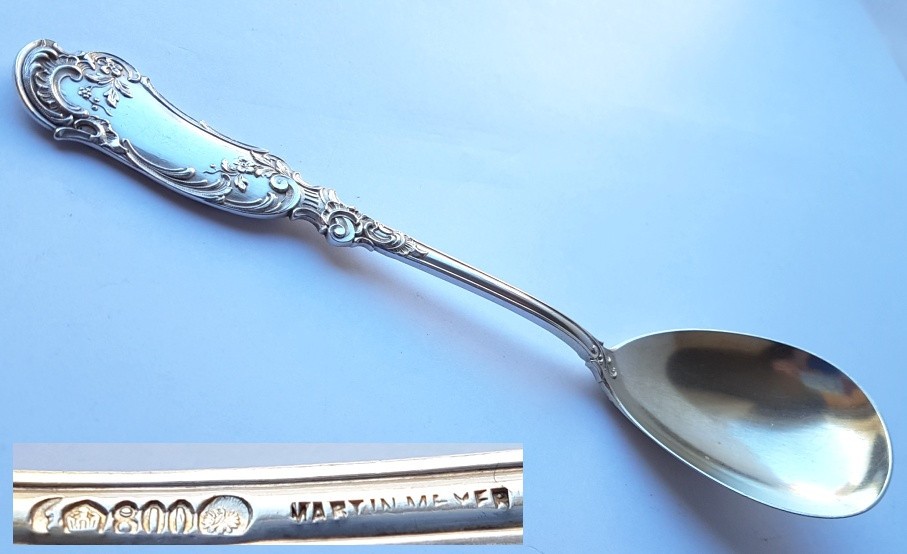 Solid Serving Spoon, Bruckmann, M. MAYER, 800 Silver K499