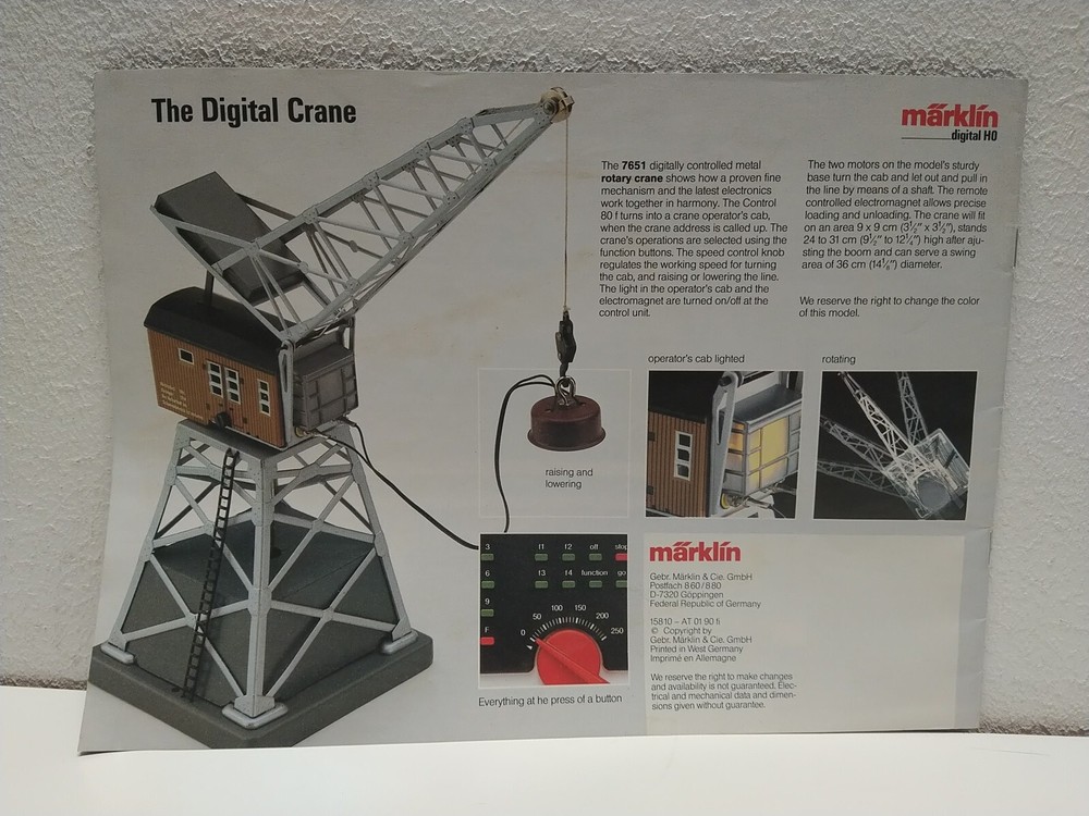 Marklin 1990 Catalog Model Train Railroad Toy