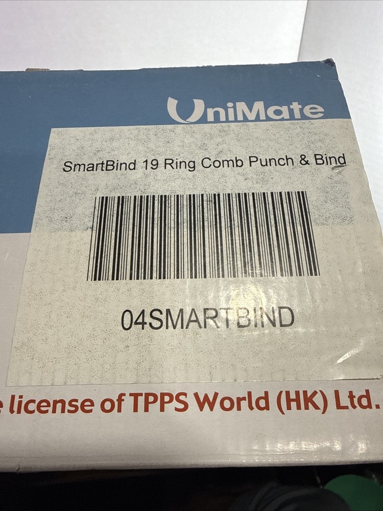 Unimate Smartbind Manual Comb Binding Machine NEW Ultimate Presentation System