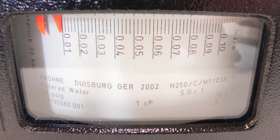 Krohne Variable Area Flowmeter H250 C M7