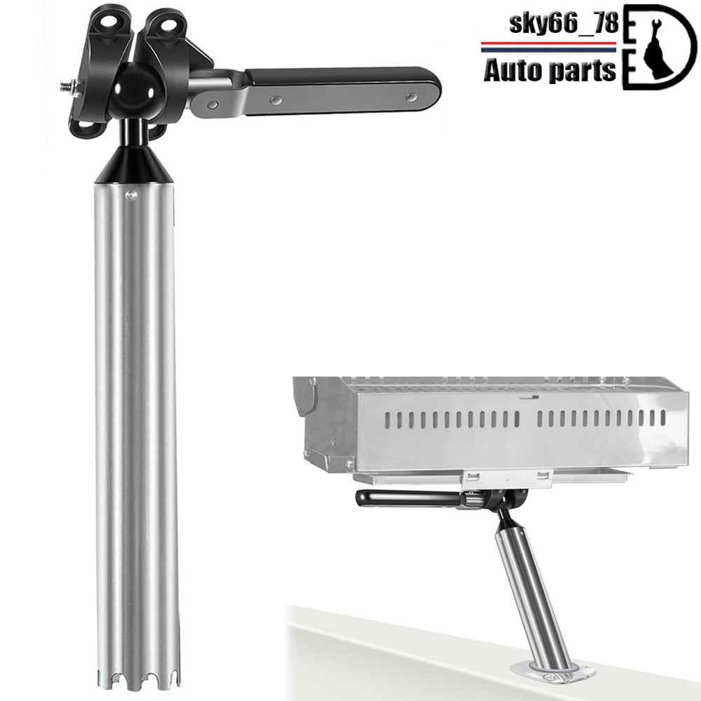 T10-355 All-Angle Adjustable Fish Rod Holder Mount For Magma Rectangular Grills