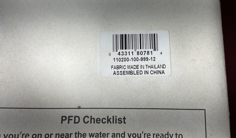 Flotation Throwable Device Type IV PFD Model F 15”x14”x3”