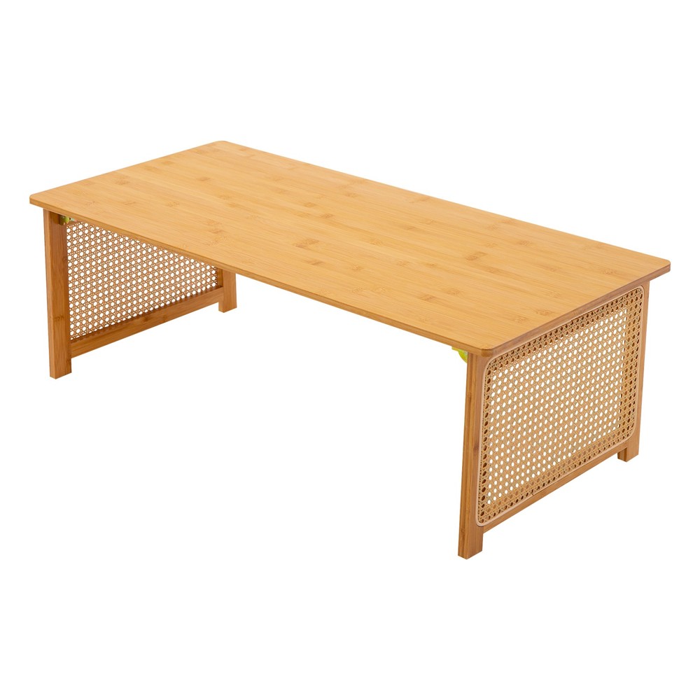 Floor Table Foldable Bamboo Low Table Imitation Rattan Table Tea Ceremony Table