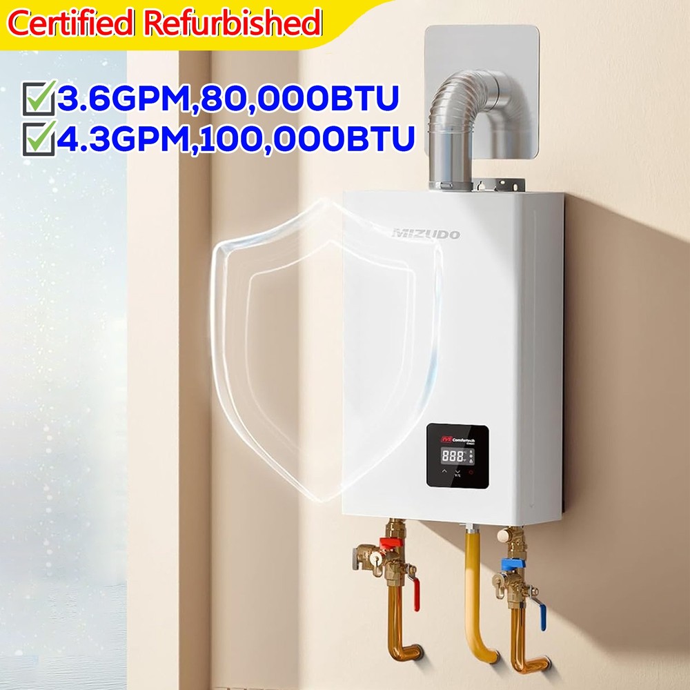 【99% NEW】Tankless Natural/Propane Gas Hot Water Heater Instant On-Demand Indoor