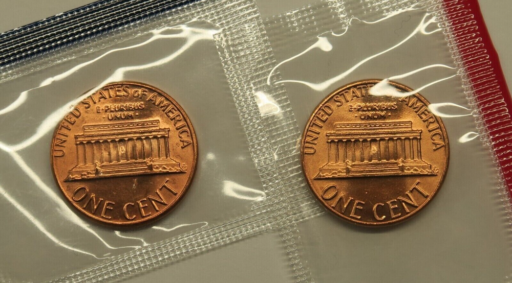 1984 P D S LINCOLN CENT Choice Unc in Mint Cello + Proof
