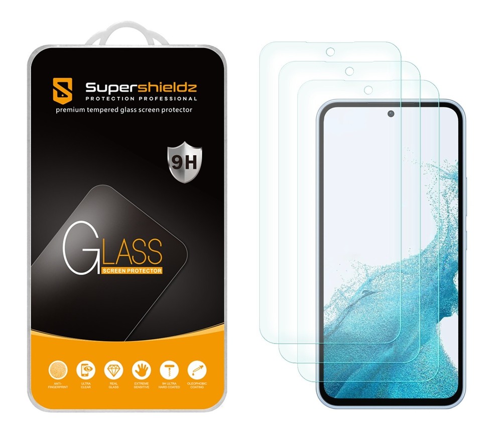 [3-Pack] Supershieldz Tempered Glass Screen Protector for Samsung Galaxy A54 5G
