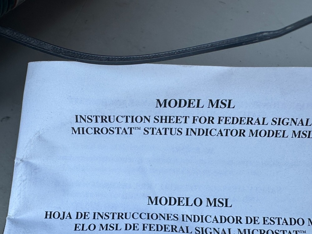 Federal Signal Corp MSL3-024 MicroStat