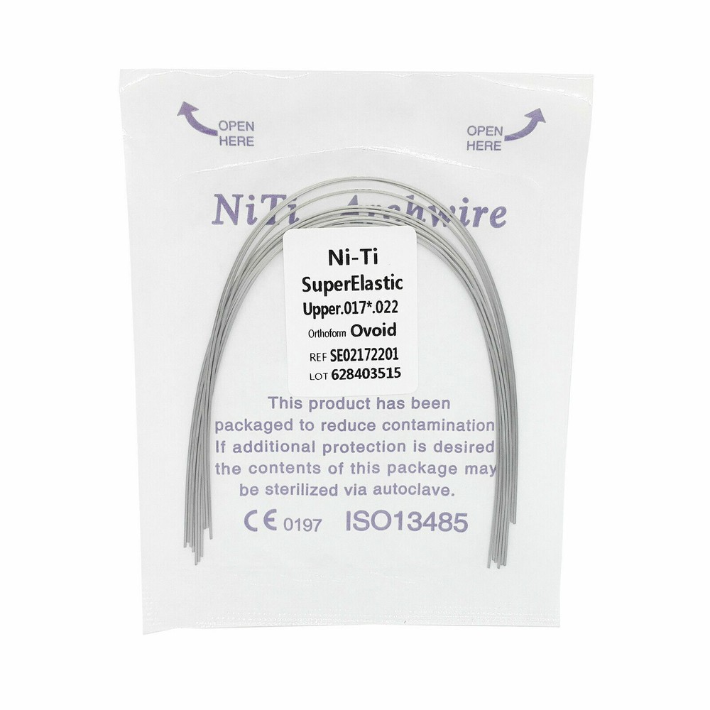 Ovoid Rectangular Super Elastic NITI Arch Wire Dental Orthodontic 24 Size For U