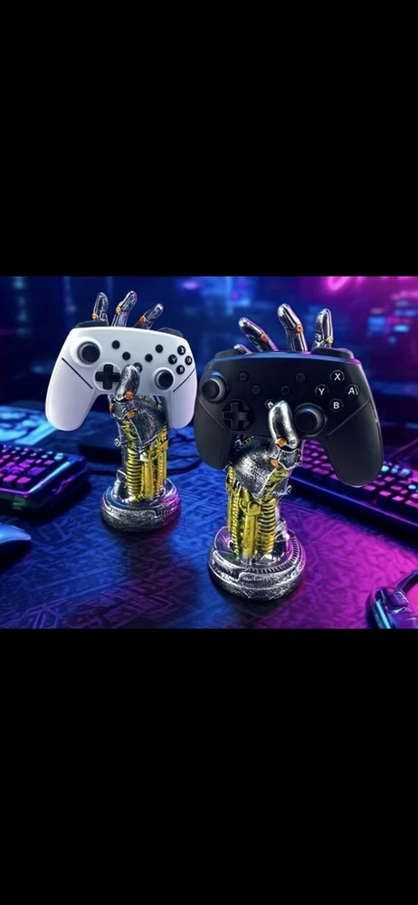 Cyberpunk Silverhand Mechanical Hand Gaming Controller Holder Stand “LEFT HAND”