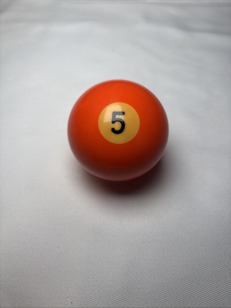 Vintage Bakelite Solid Orange #5 Ball Billiard Pool Replacement 2 1/4" Standard