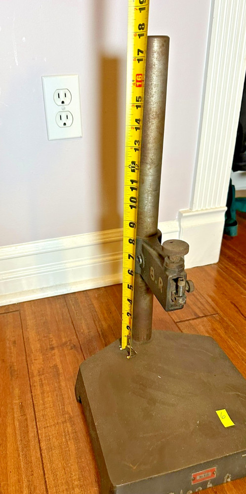 Starrett #636 Indicator / Comparator Stand - 18" Tall - Cast Iron Surface Plate
