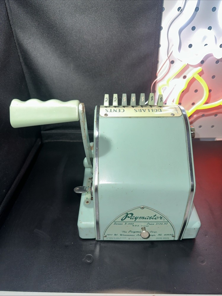 Vintage Paymaster Series X-550 Check Writer Adding Machine Works