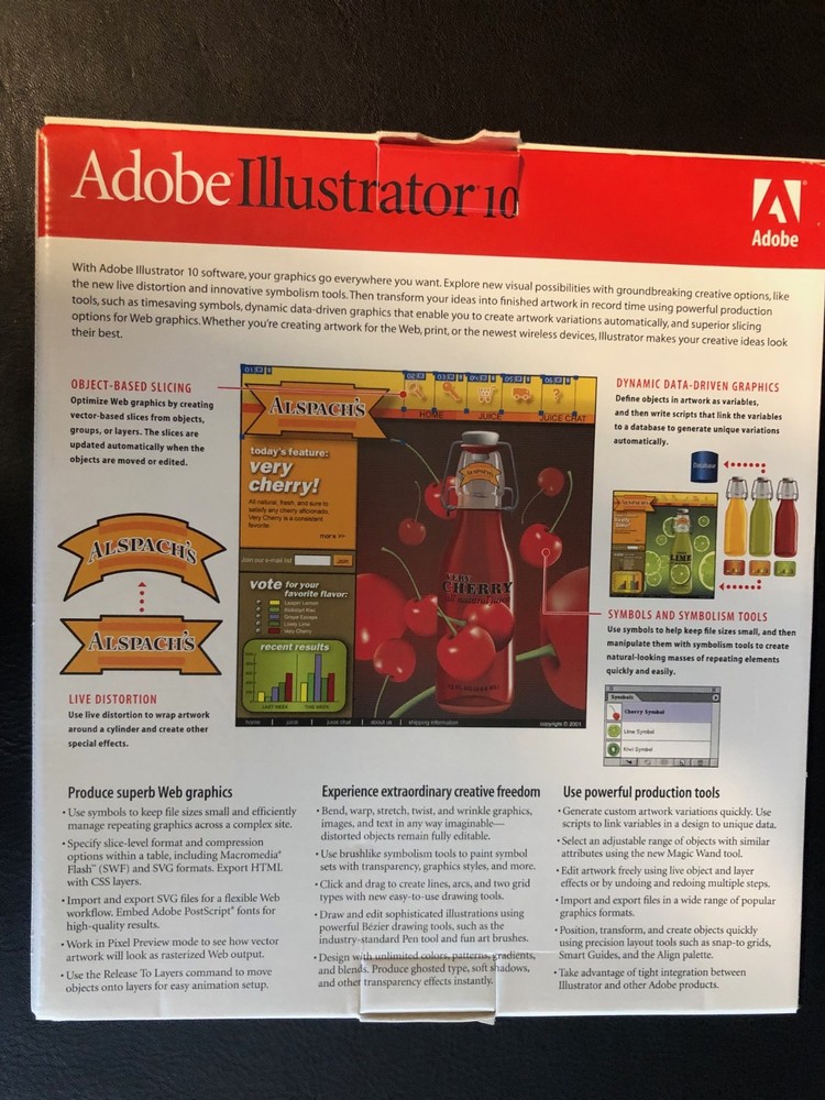 Adobe Illustrator 10 / Vintage Software Box Only