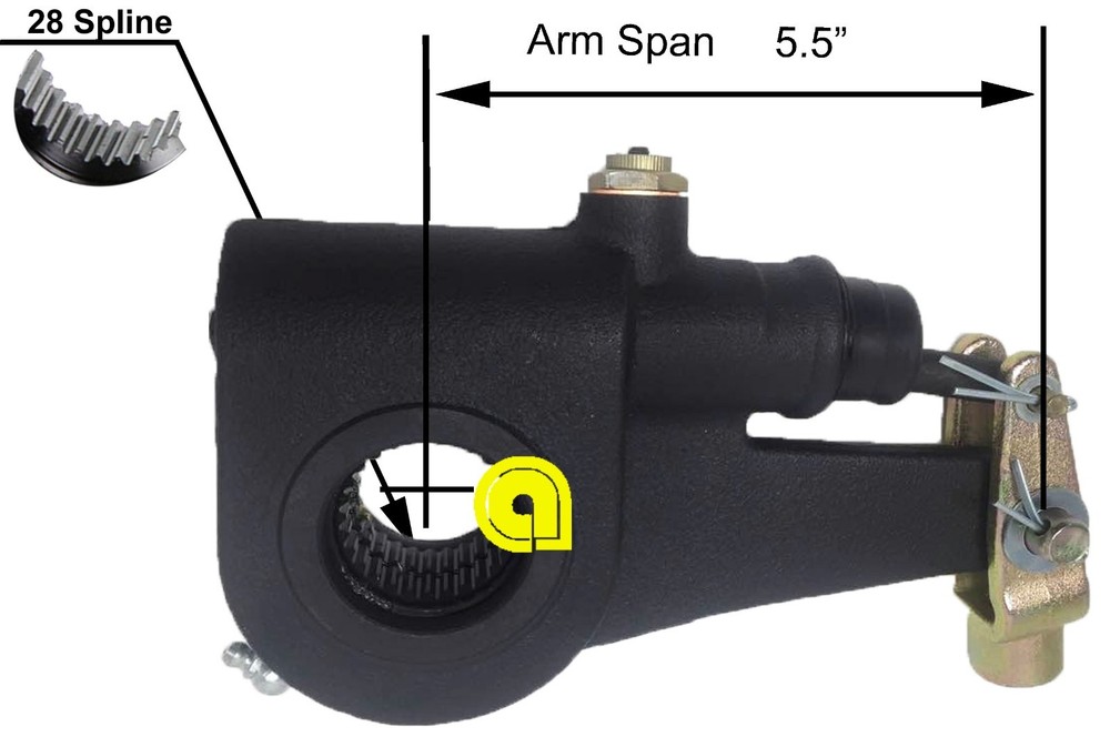 28 Spline 5.5" Automatic Slack Adjuster, Ref R801073, 139.2831 Meritor, type