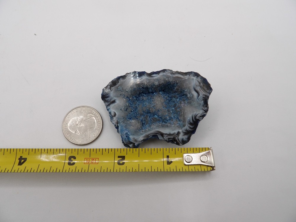 Cut and Polished Geode Colored Blue 1.5 Oz