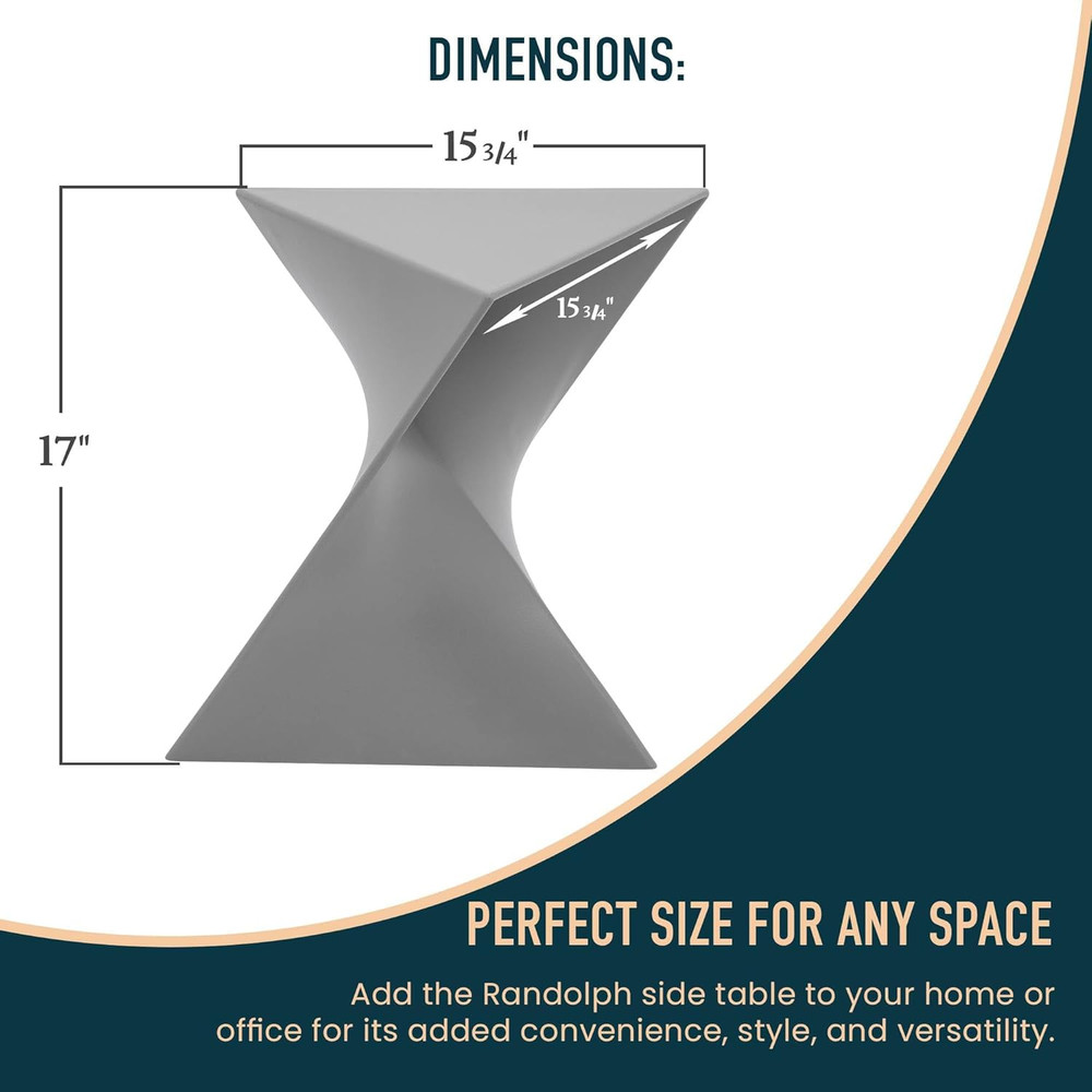 Randolph Modern Accent End Table Side Vanity Table (Grey)