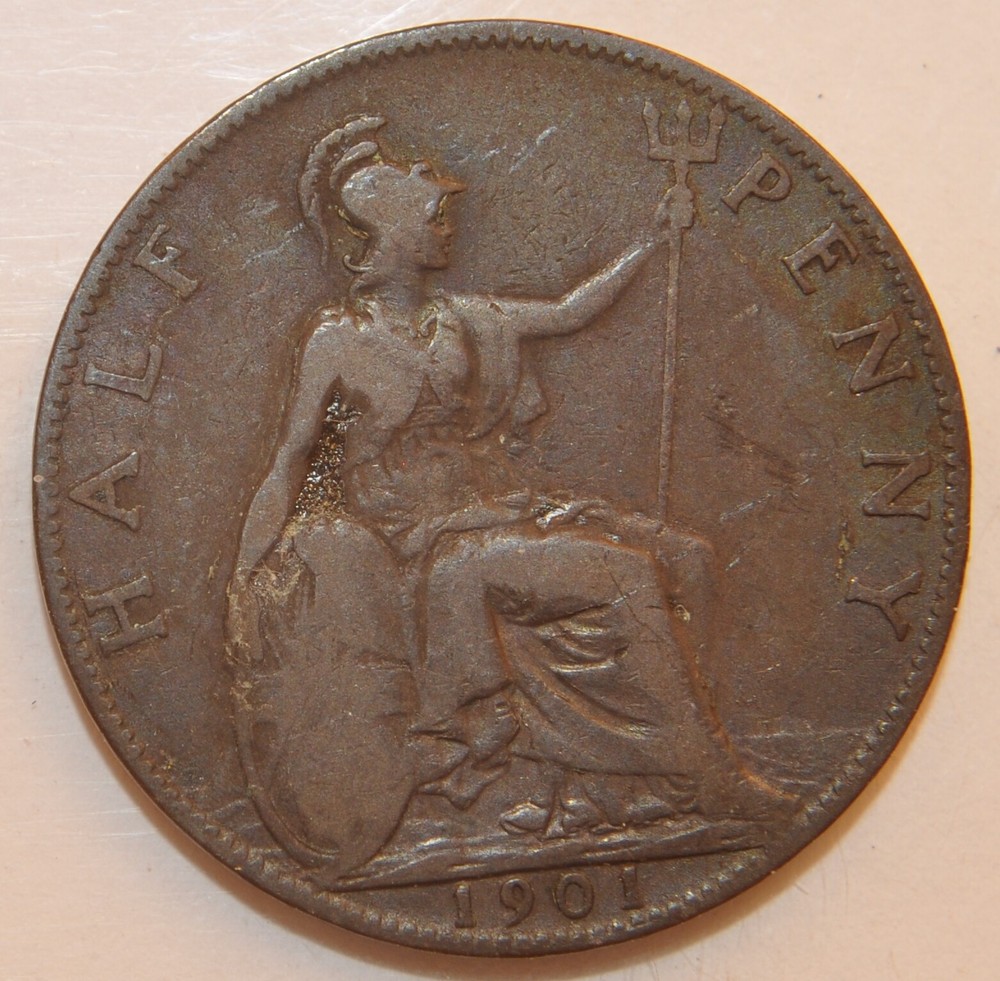 1901 Half Penny Great Britain Lot 102
