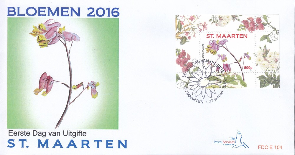 Sint Maarten Issue FDC 2016 (104) Flowers