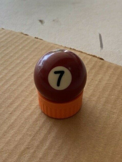 BILLIARD BALL 1 1/2" DIAMETER VINTAGE SHINEY #7 POOL BALL SOLID REPLACEMENT