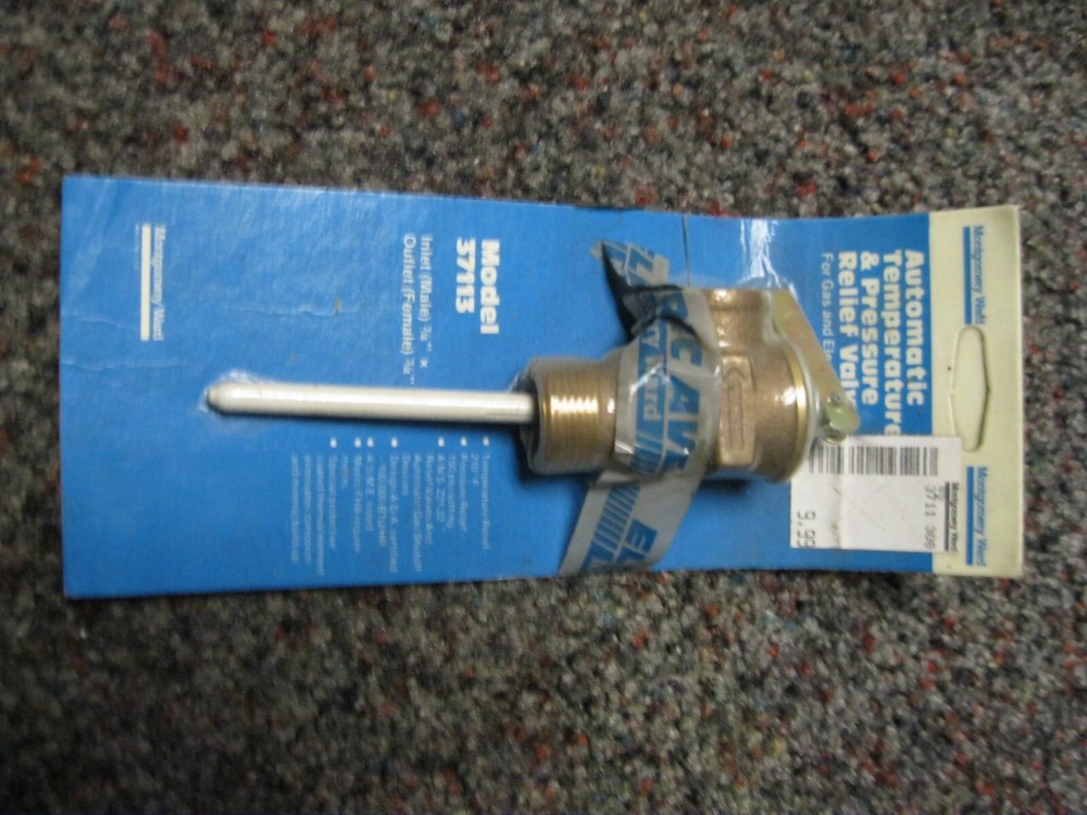 Montgomery Ward model 37113 Automatic Temperature & Relief 3/4" Valve NOS
