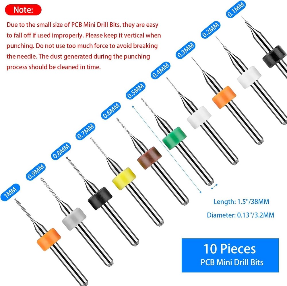Compact 36-Piece Jewelry Drill Set with Micro Twist & PCB Bits for Precision Art