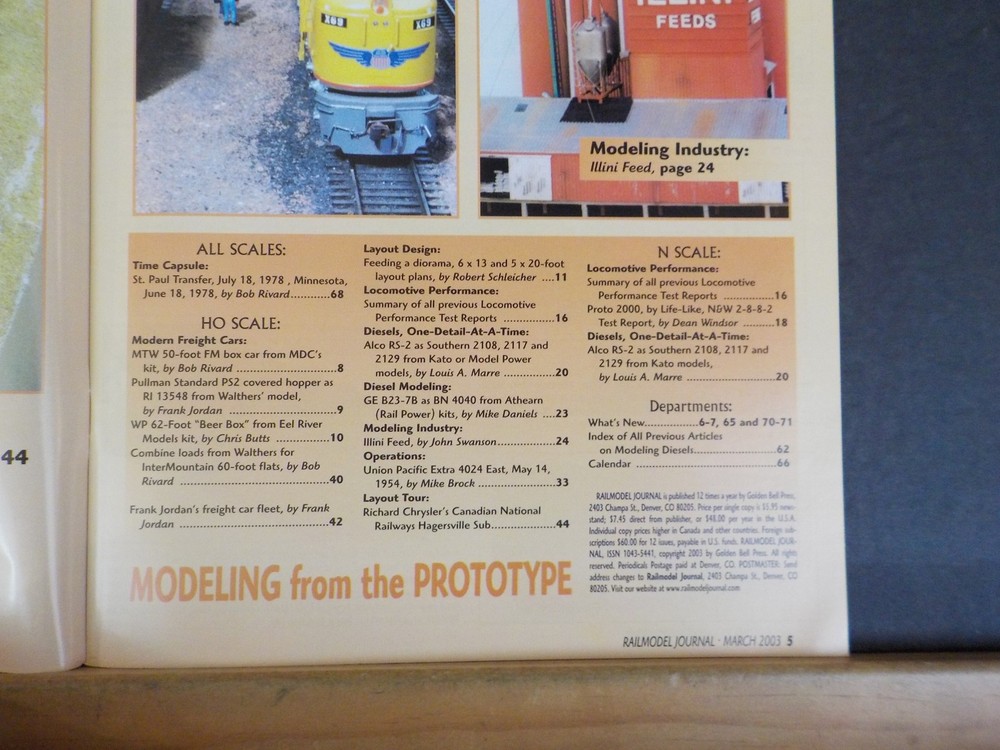 Railmodel Journal 2003 March Modeling from the Prototype CN Layout Tour