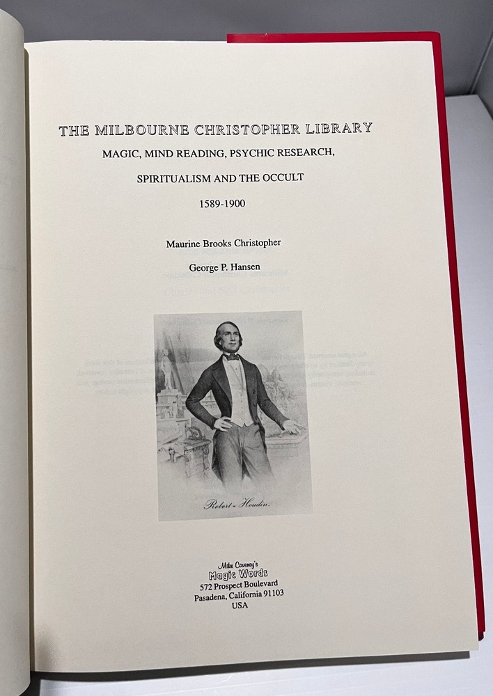 Milbourne Christopher Library Book Magic Occult 1589-1900 ISBN
