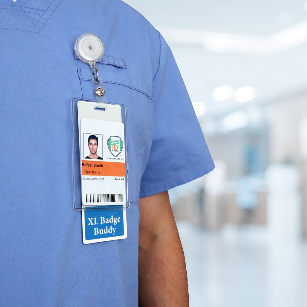 5 Pack - Oversized CNA Badge Buddy - XL Vertical ID Backer for Nursing Assistant