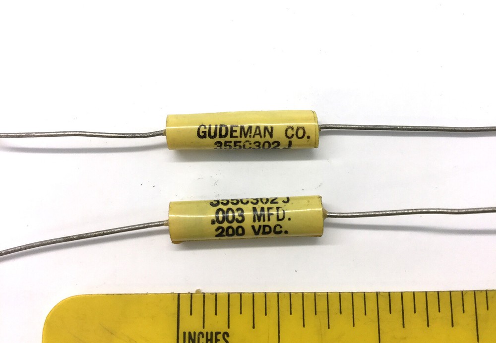 5 NOS Gudeman Capacitors .003 MFD @ 200 VDC