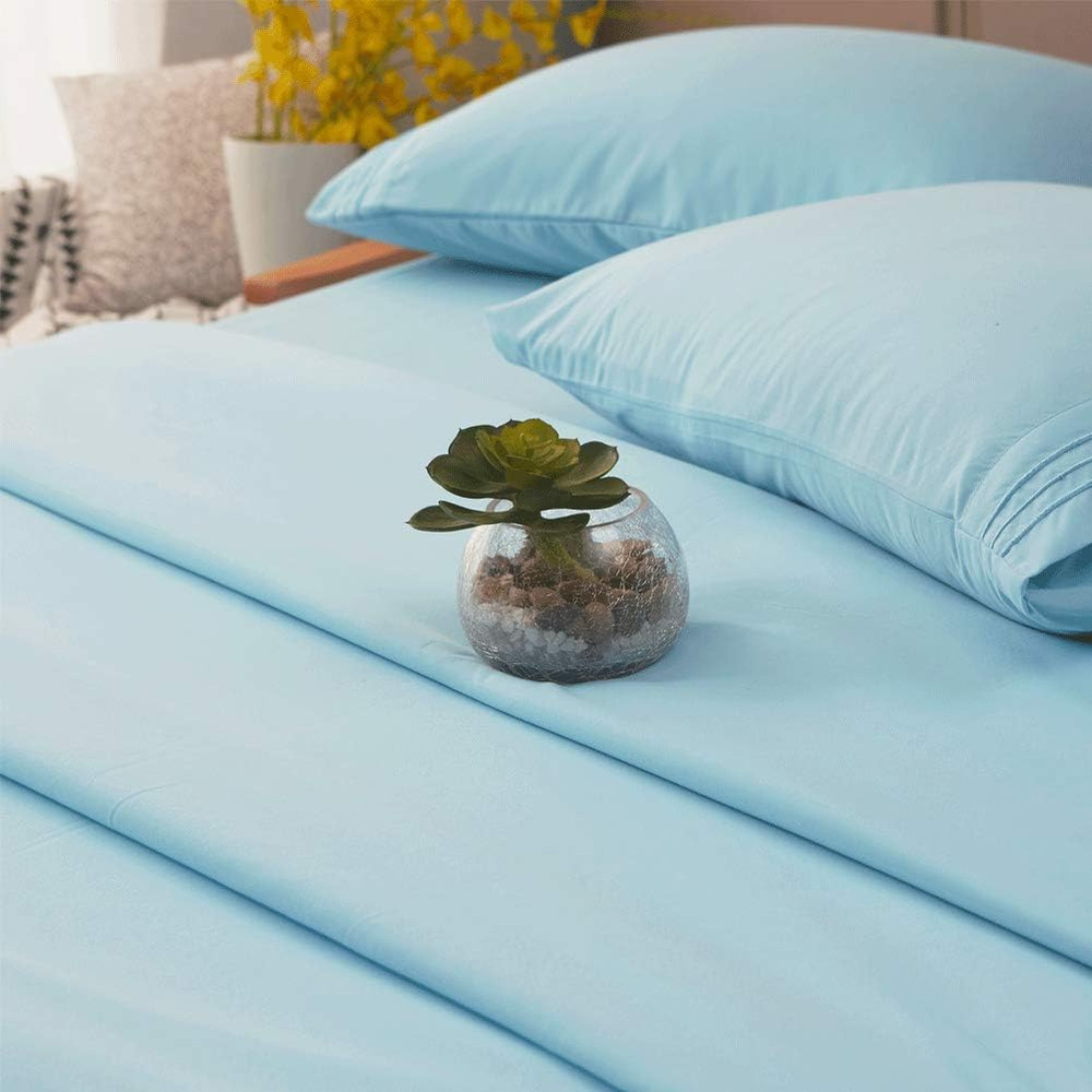 Bed Sheet Set Super Soft Microfiber 1800 Thread Count Luxury Egyptian Sheets 16-